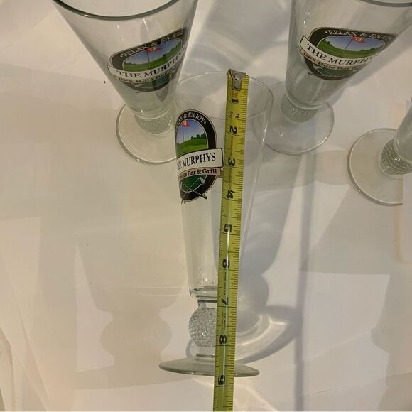 Murphy's Golf Glass Set 19th hole bar & grill relax and enjoy set of 4 - Picture 7 of 9